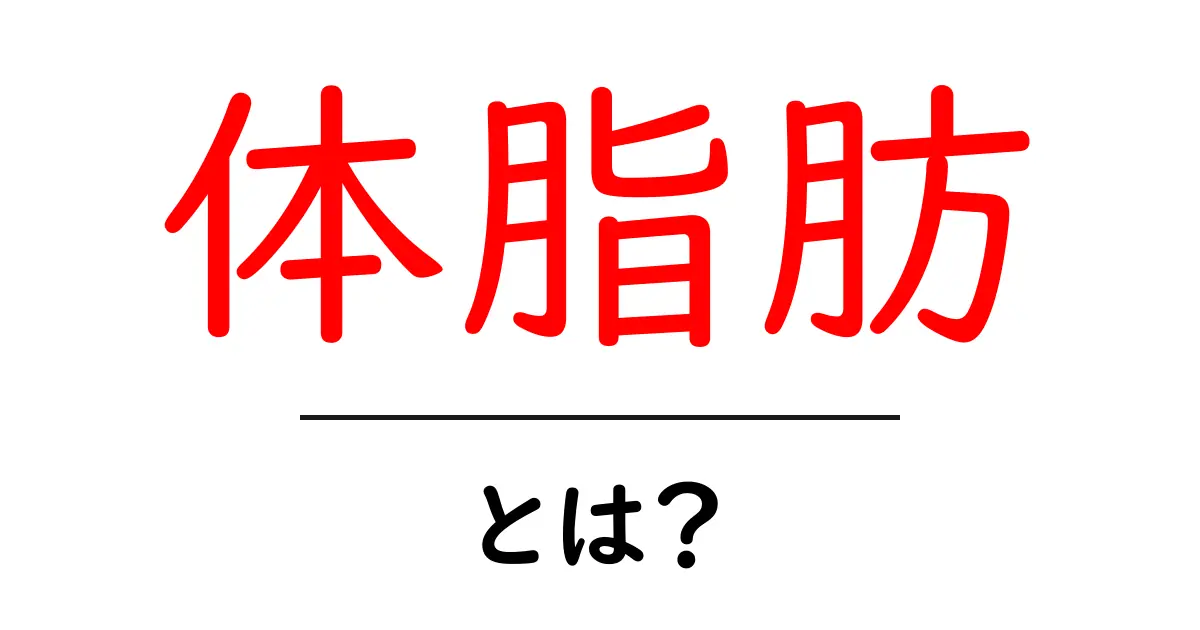 体脂肪とは?健康やダイエットに欠かせない重要なポイント!共起語・同意語も併せて解説!