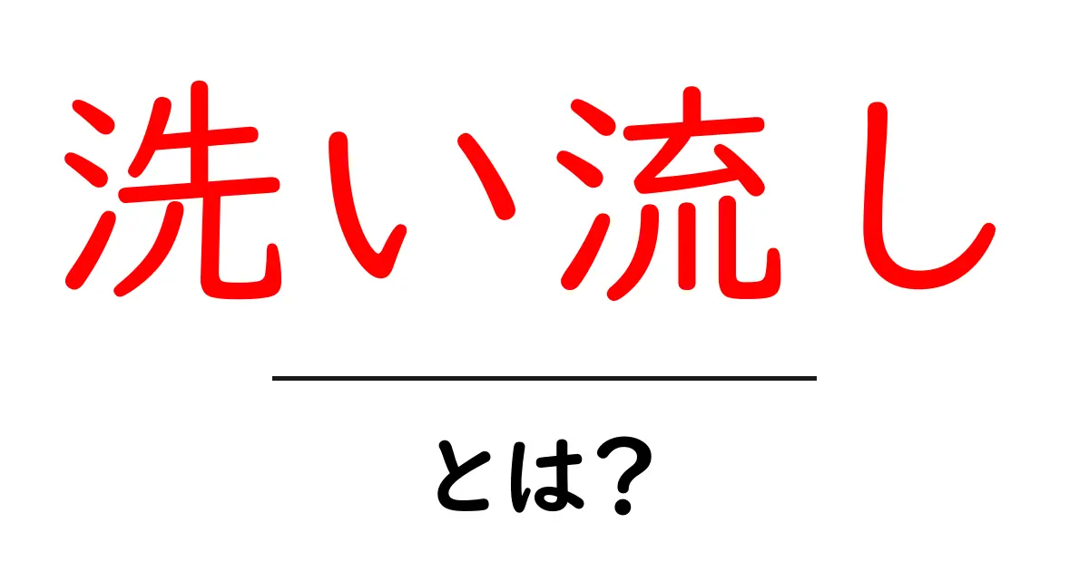 洗い流しとは?生活の中での役割と大切さを解説!共起語・同意語も併せて解説!