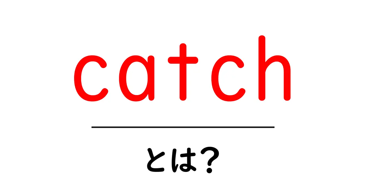 「catch」とは?意味や使い方、例文をわかりやすく解説します!共起語・同意語も併せて解説!