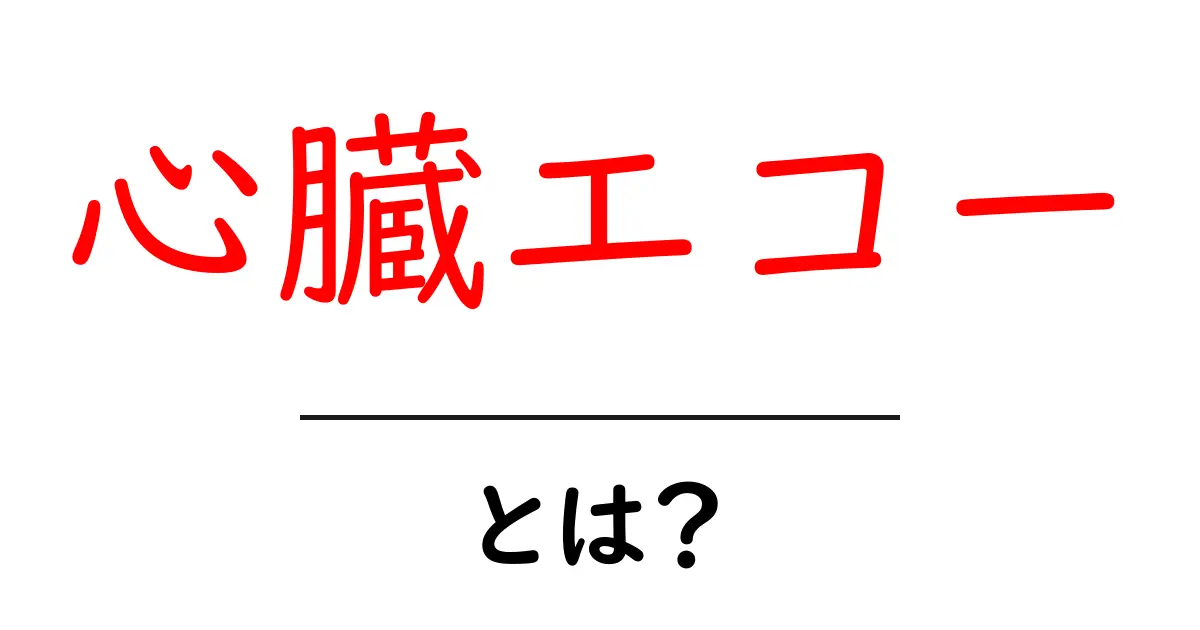 心臓エコーとは?健康診断でよく使われるその役割を知ろう!共起語・同意語も併せて解説!