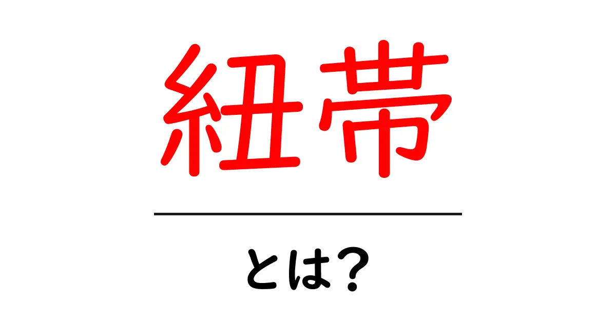 「紐帯」とは?私たちの生活にどんな影響を与えるのか共起語・同意語も併せて解説!