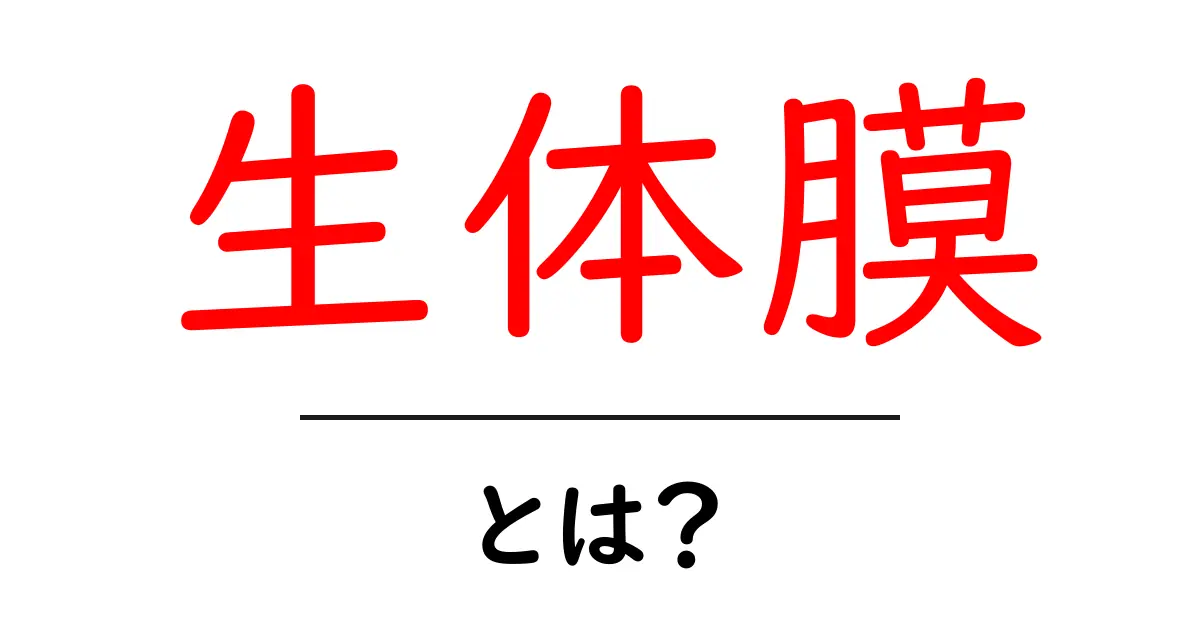 生体膜とは?生命の根幹を支える重要な膜の役割共起語・同意語も併せて解説!