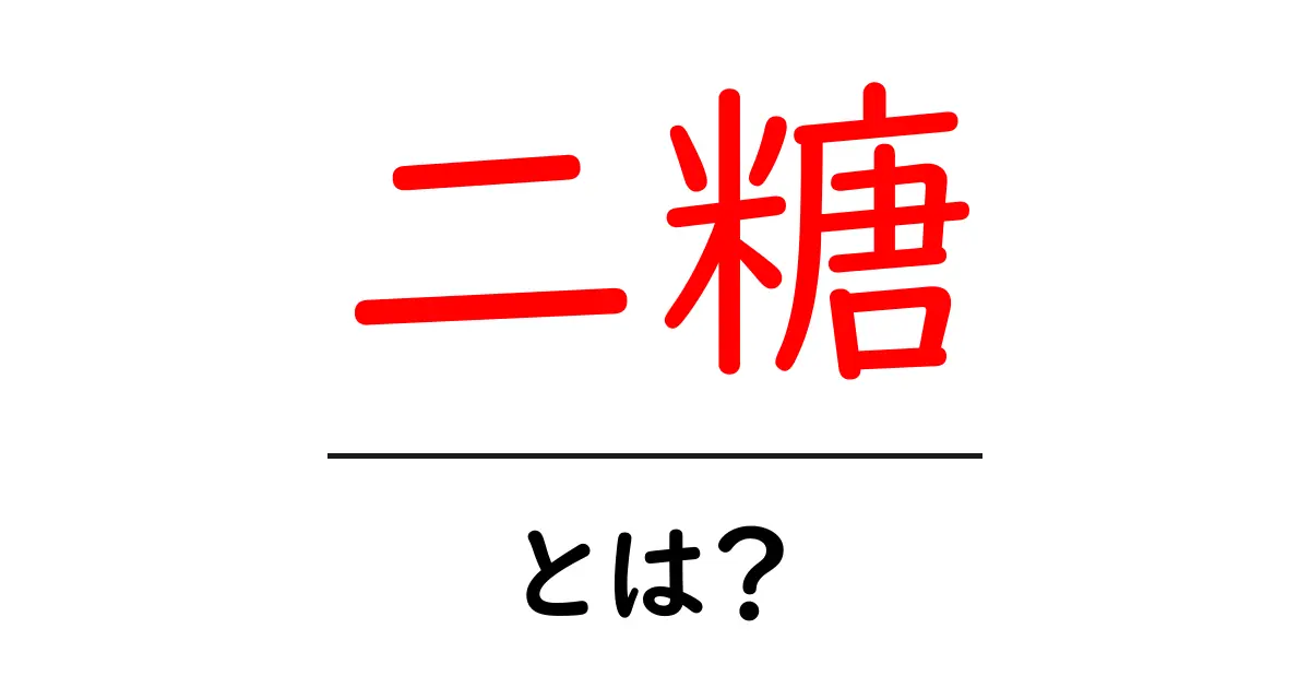 二糖とは?その基本知識と役割をわかりやすく解説!共起語・同意語も併せて解説!