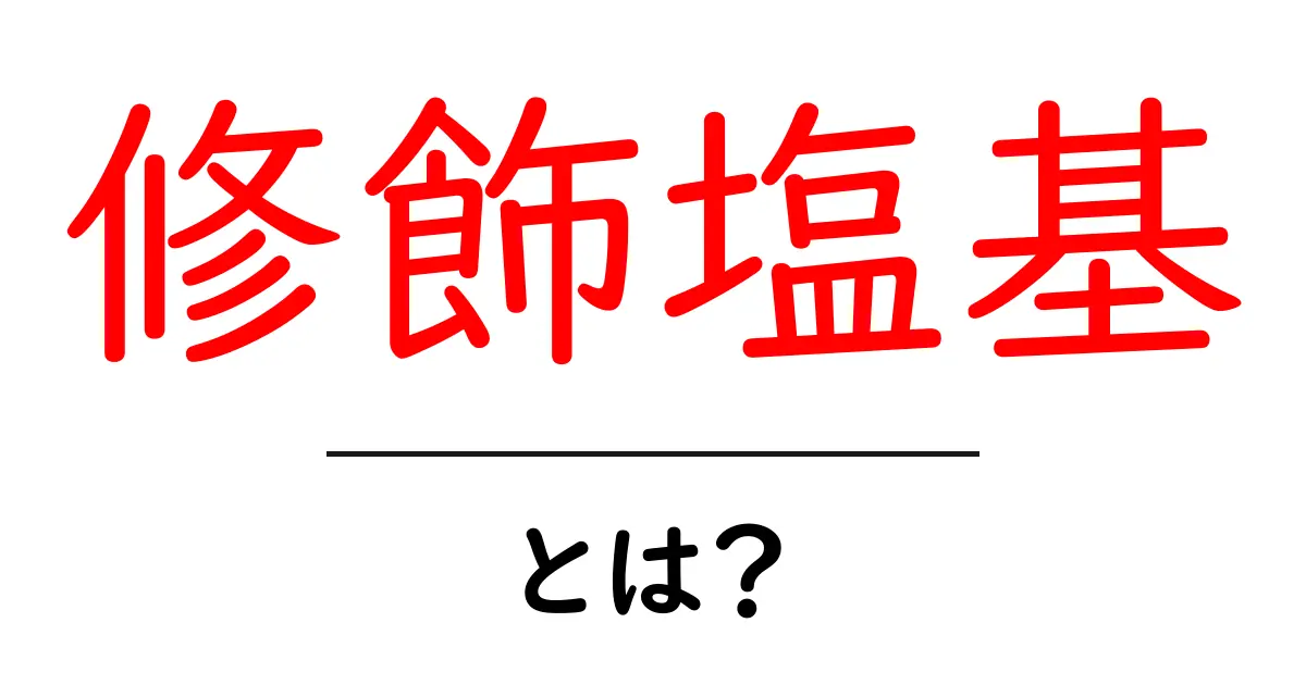 修飾塩基とは何か?その重要性と働きを簡単に解説!共起語・同意語も併せて解説!