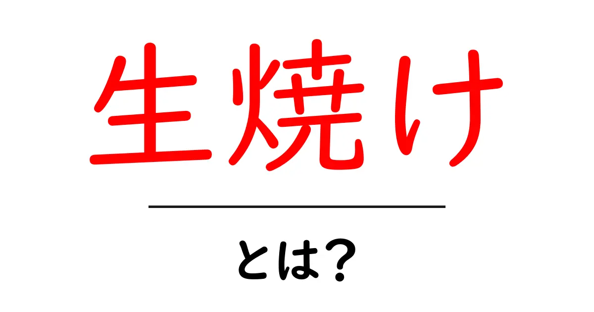 「生焼け」とは？知っておきたい基本知識共起語・同意語も併せて解説！