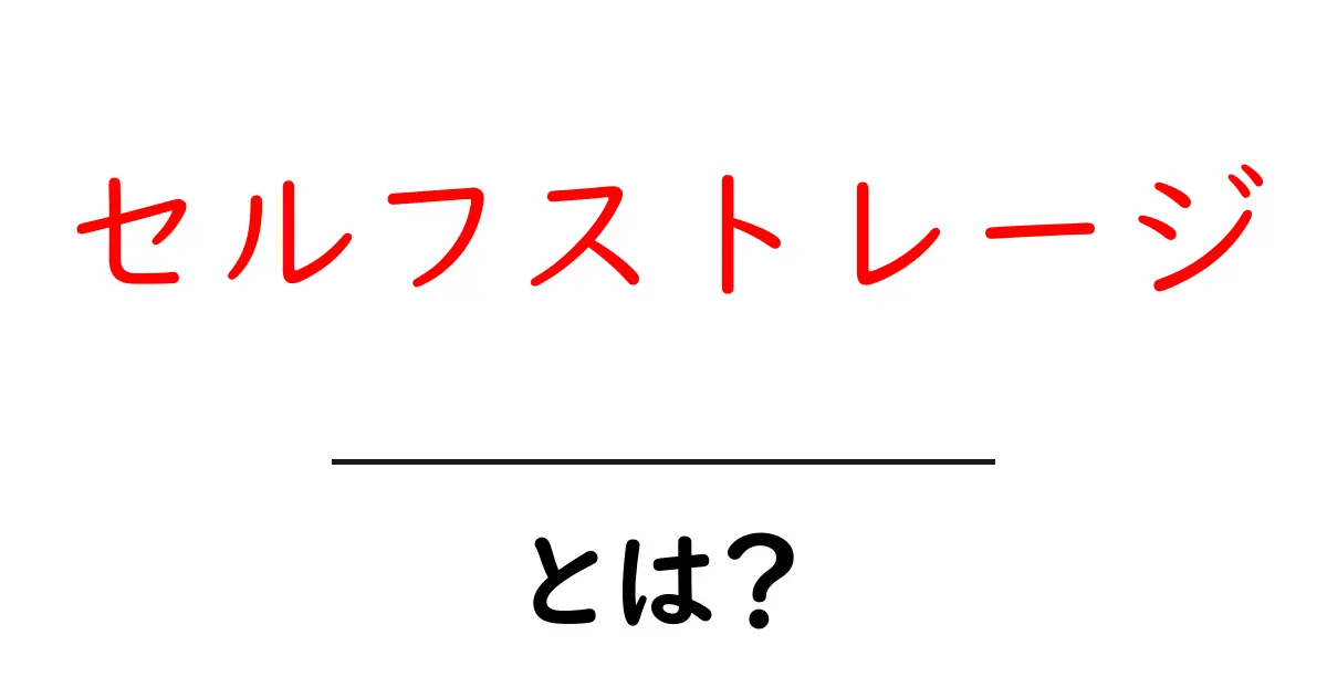 セルフストレージとは?あなたの荷物を安心して預ける新しい形共起語・同意語も併せて解説!