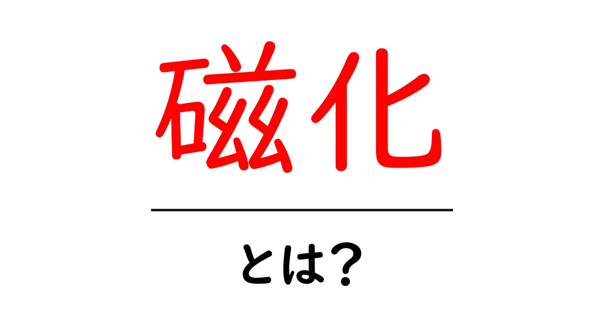 磁化とは?その基本と実生活への影響を解説共起語・同意語も併せて解説!