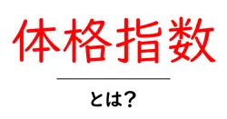 あなたも知っておきたい！「体格指数」とは？その意味と計算方法を徹底解説共起語・同意語も併せて解説！