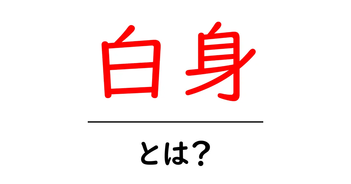 白身とは?卵料理の基本と活用法を理解しよう共起語・同意語も併せて解説!