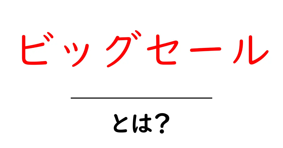 ビッグセールとは?お得に買い物を楽しむためのポイント共起語・同意語も併せて解説!