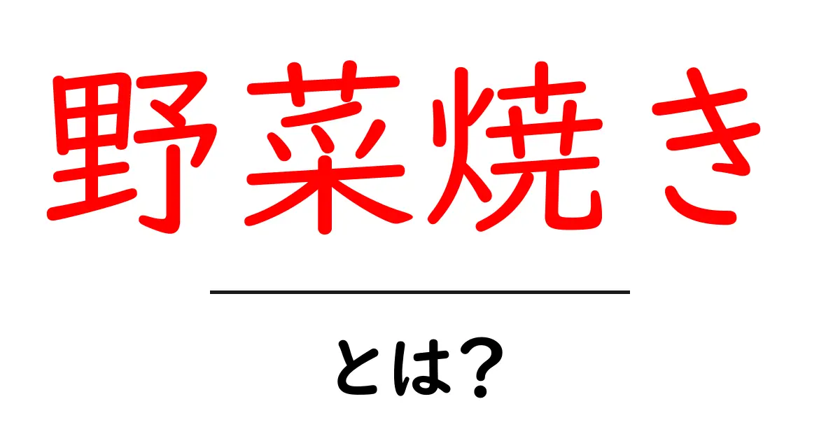 野菜焼きとは?美味しくてヘルシーな野菜の調理法を知ろう!共起語・同意語も併せて解説!