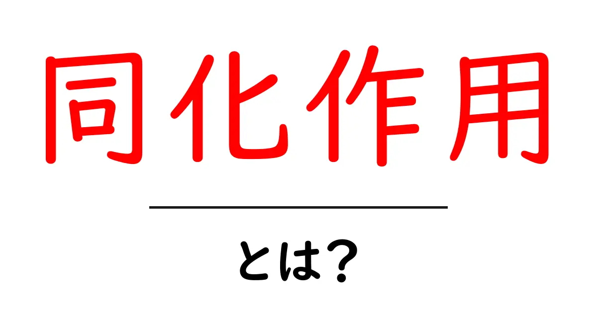 「同化作用」とは？生物の成長を支える重要なプロセスを解説！共起語・同意語も併せて解説！
