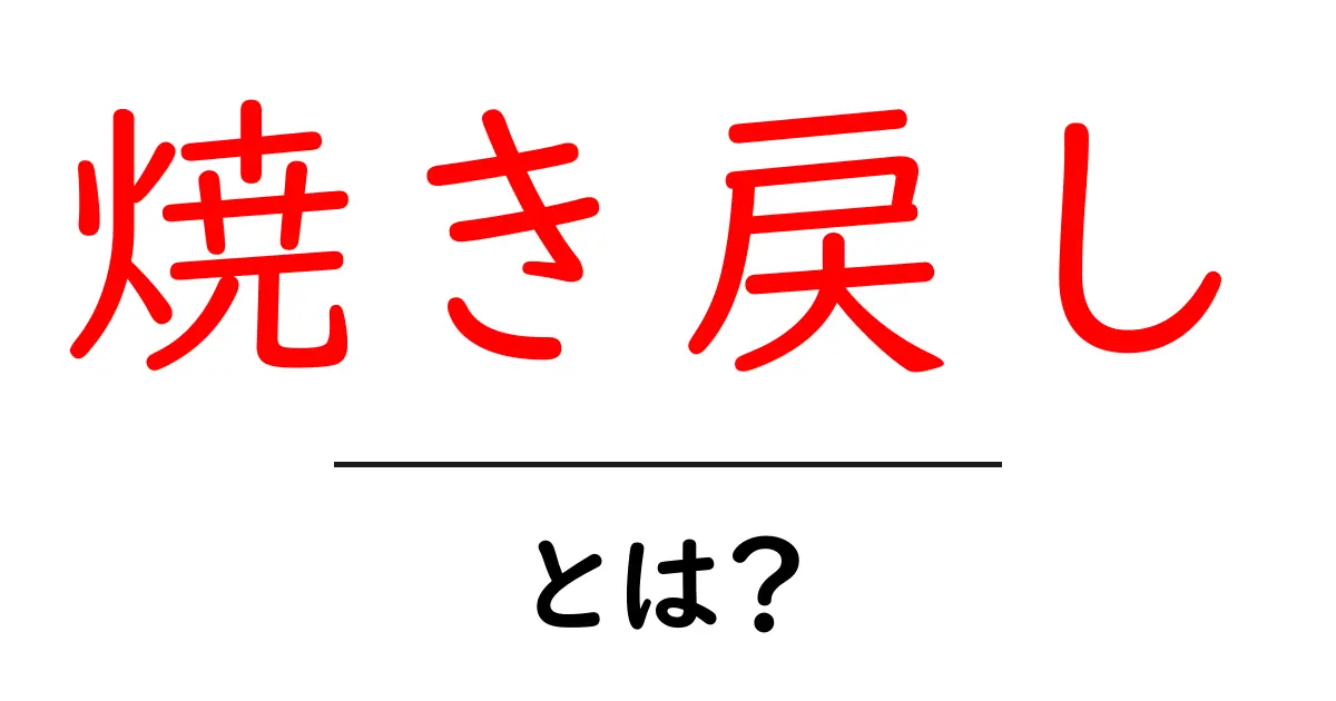 焼き戻しって何?その意味やメリット、実際の使い方を徹底解説!共起語・同意語も併せて解説!