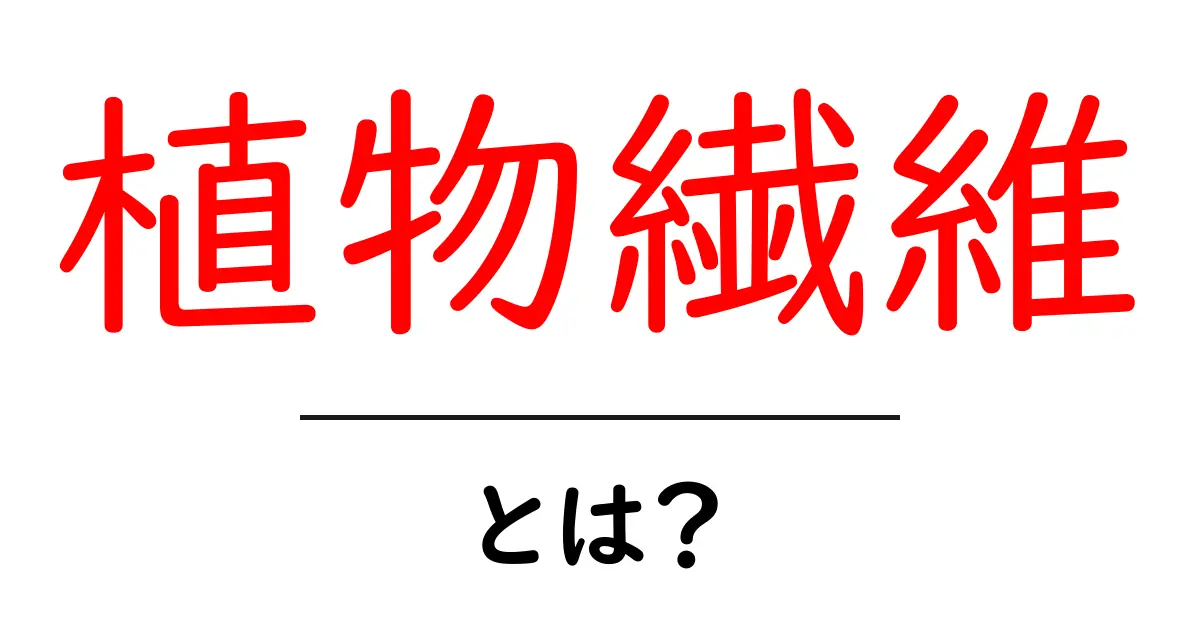 植物繊維とは?あなたの健康に役立つ不思議な力を解説!共起語・同意語も併せて解説!