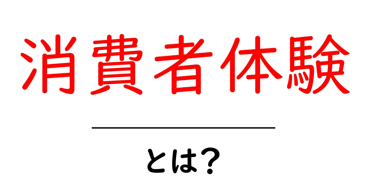 消費者体験とは?今さら聞けないその重要性と影響を解説!共起語・同意語も併せて解説!