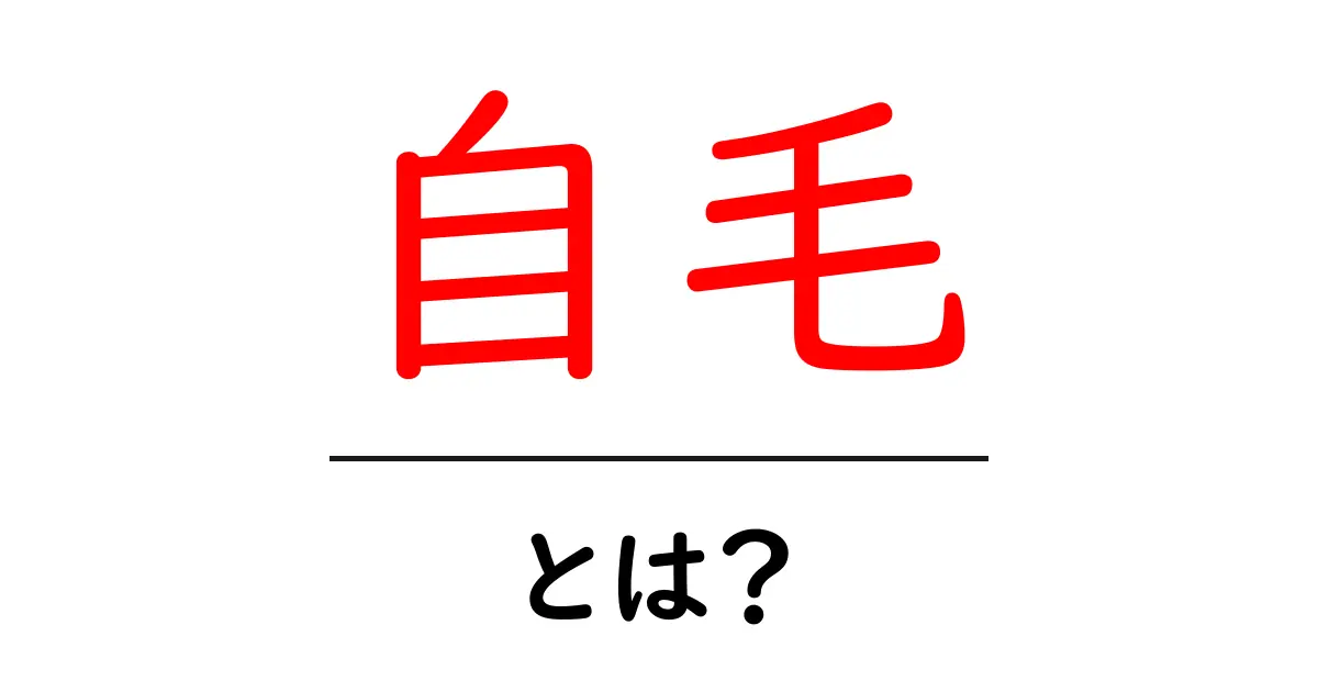 自毛とは?自分の髪を使ったウィッグや植毛のメリットを解説共起語・同意語も併せて解説!