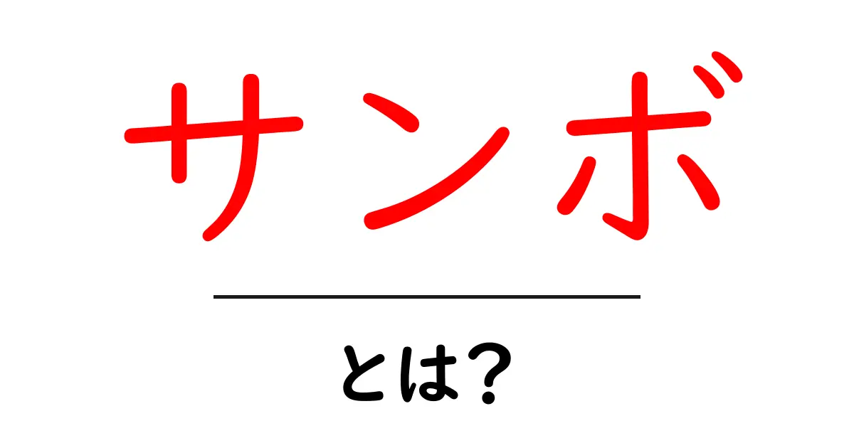サンボとは?その魅力や歴史を深掘り!共起語・同意語も併せて解説!