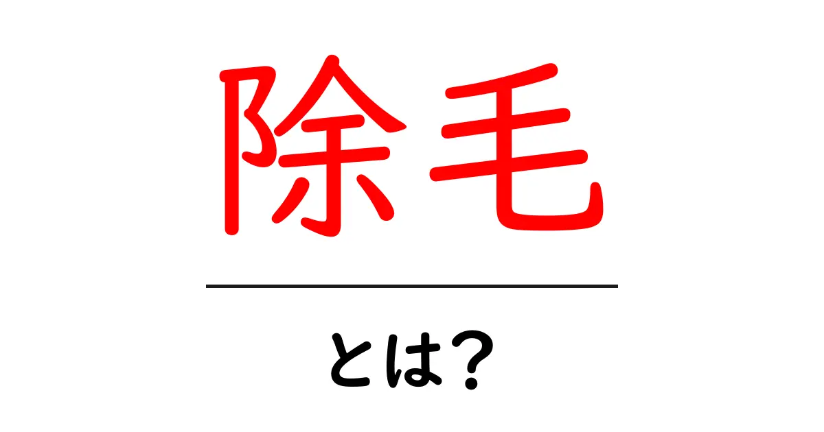 除毛とは?初心者にもわかるすべての基礎知識共起語・同意語も併せて解説!