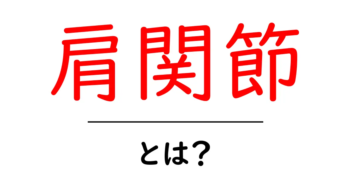 肩関節とは?知っておきたい基本知識と機能共起語・同意語も併せて解説!
