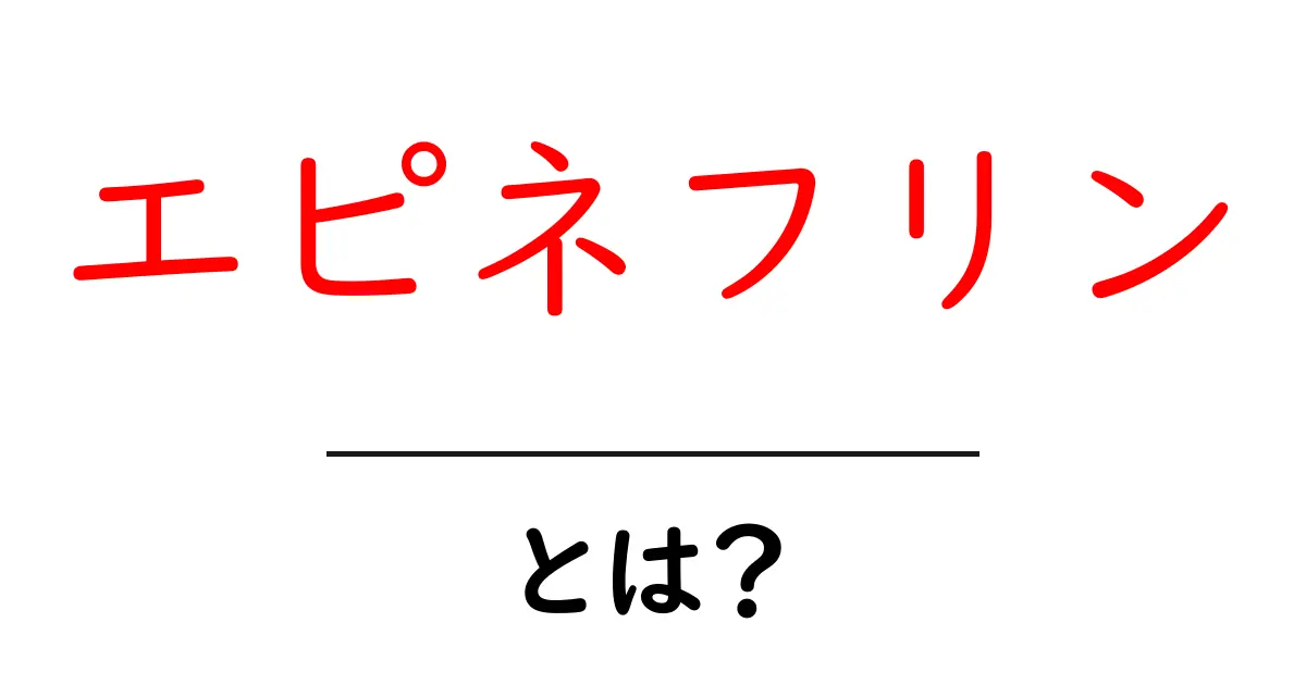 エピネフリンとは?その役割や効果をわかりやすく解説!共起語・同意語も併せて解説!