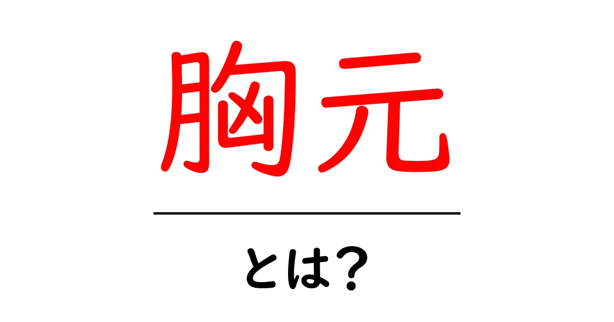 胸元とは?知っておきたい基本情報と魅力の探求共起語・同意語も併せて解説!