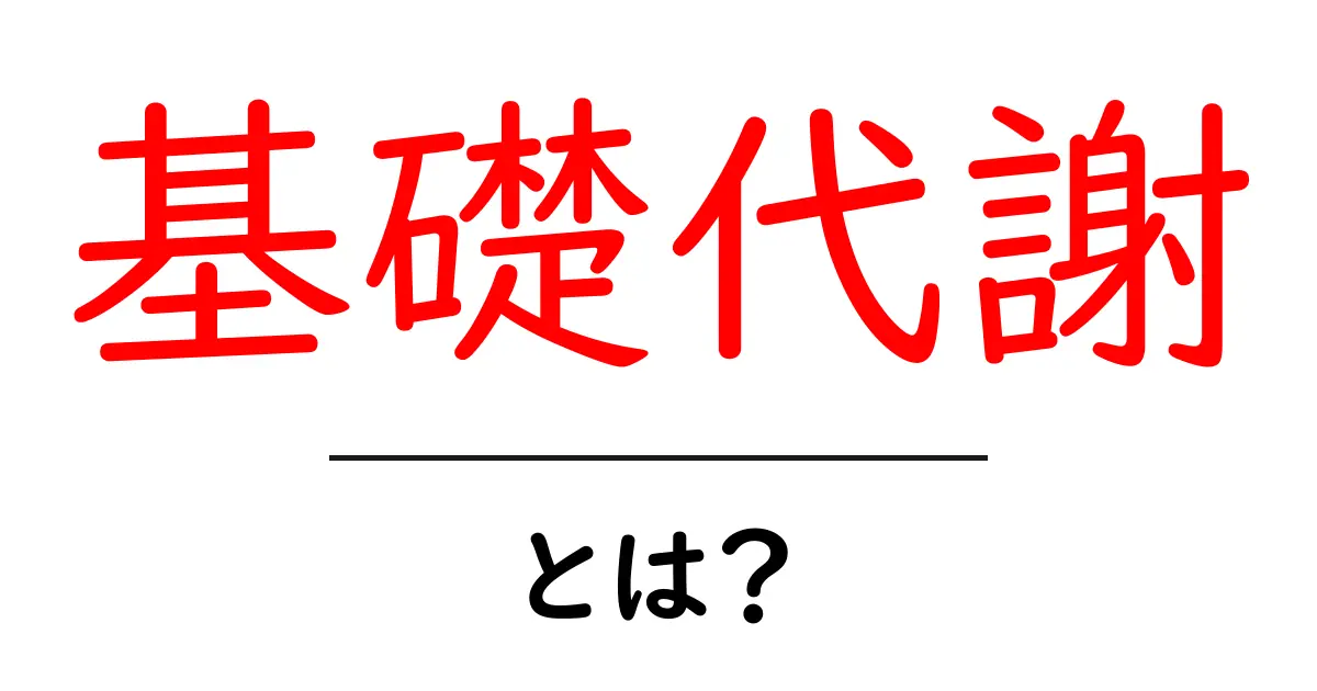 基礎代謝とは?あなたの体を支えるエネルギーの秘密を解説!共起語・同意語も併せて解説!