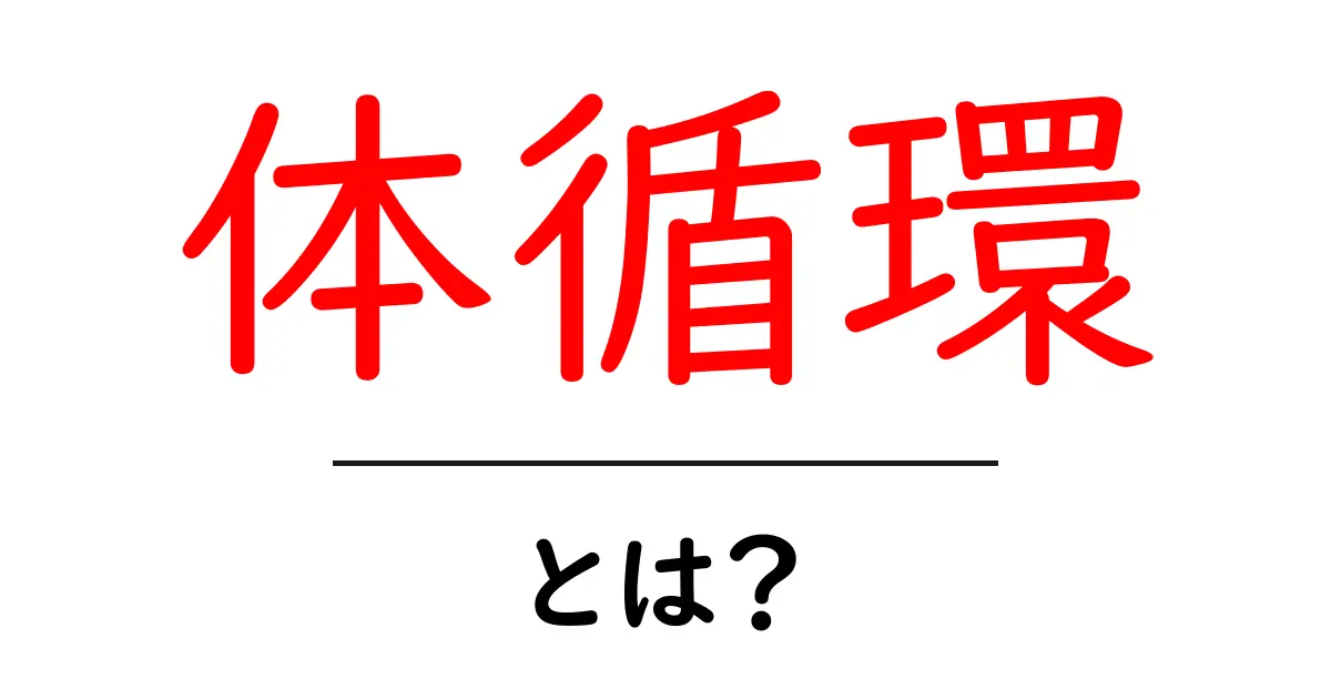 体循環とは？私たちの体の中で起こる大切な循環の仕組みを学ぼう！共起語・同意語も併せて解説！