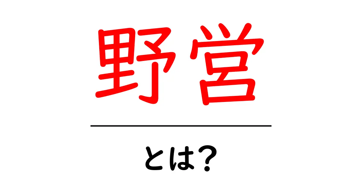 野営とは？自然の中で過ごす最高のアウトドア体験共起語・同意語も併せて解説！