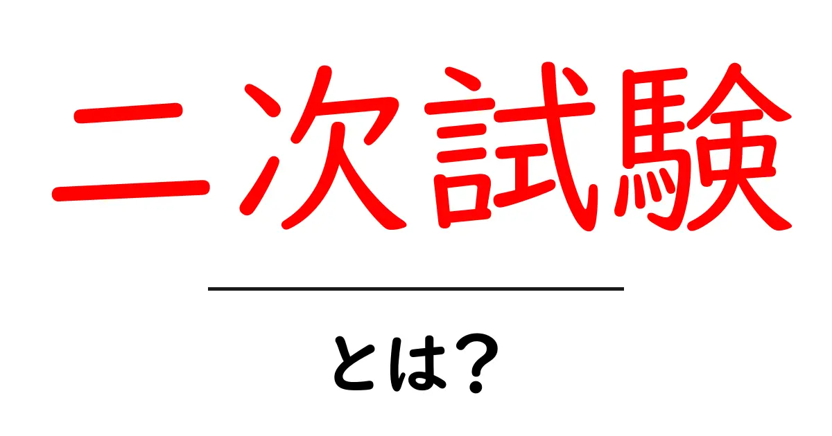 二次試験とは？受験の準備と対策ガイド共起語・同意語も併せて解説！