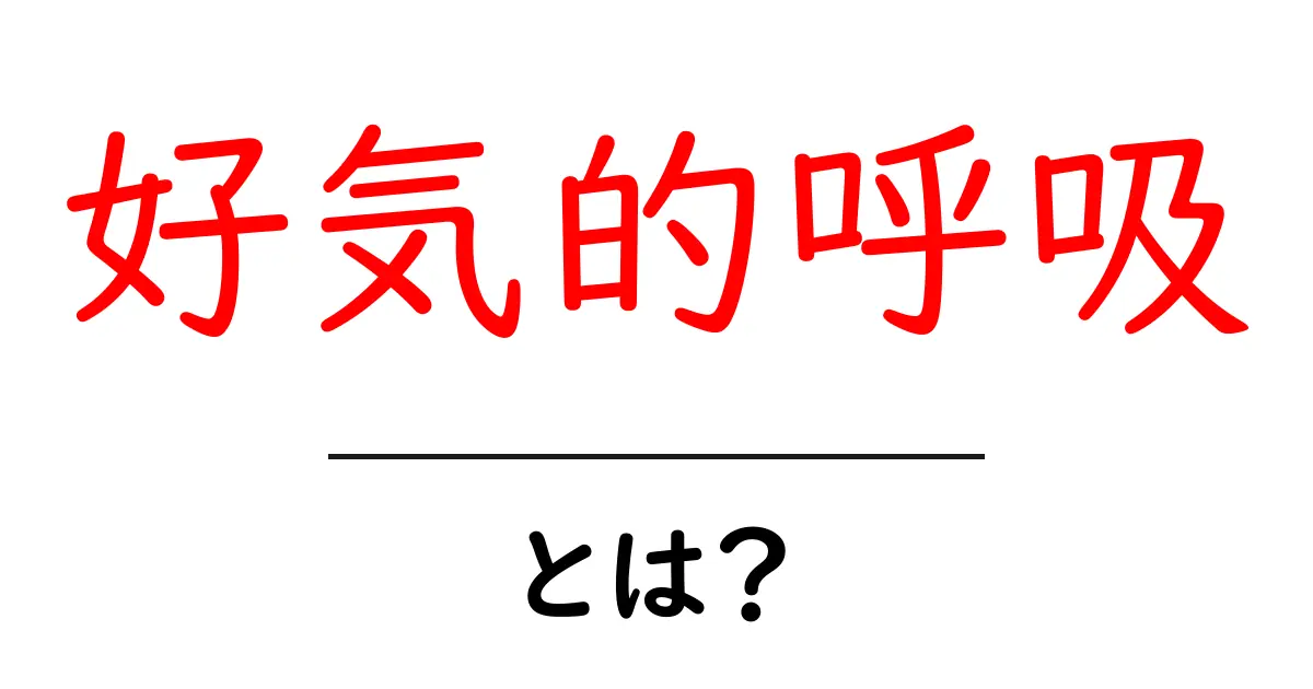 好気的呼吸とは?人体における重要なエネルギー生成の仕組み共起語・同意語も併せて解説!