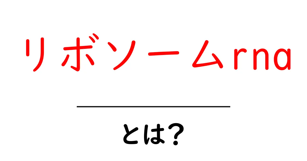 リボソームRNAとは?その役割と重要性をわかりやすく解説!共起語・同意語も併せて解説!