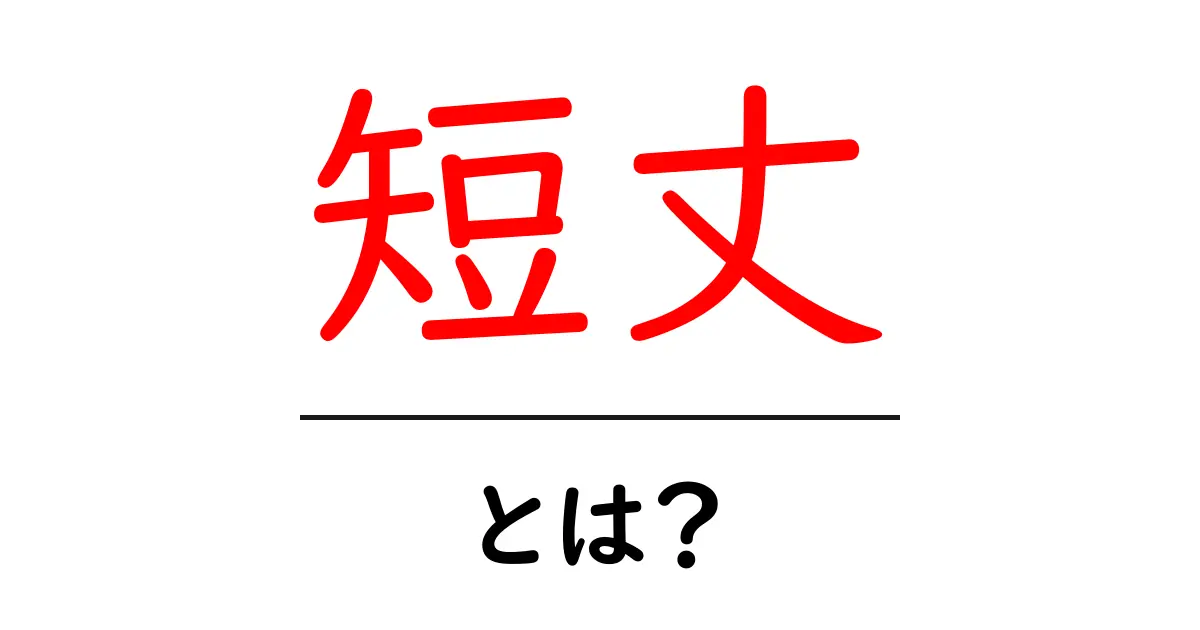 短丈とは?ファッションにおける魅力と種類を徹底解説!共起語・同意語も併せて解説!