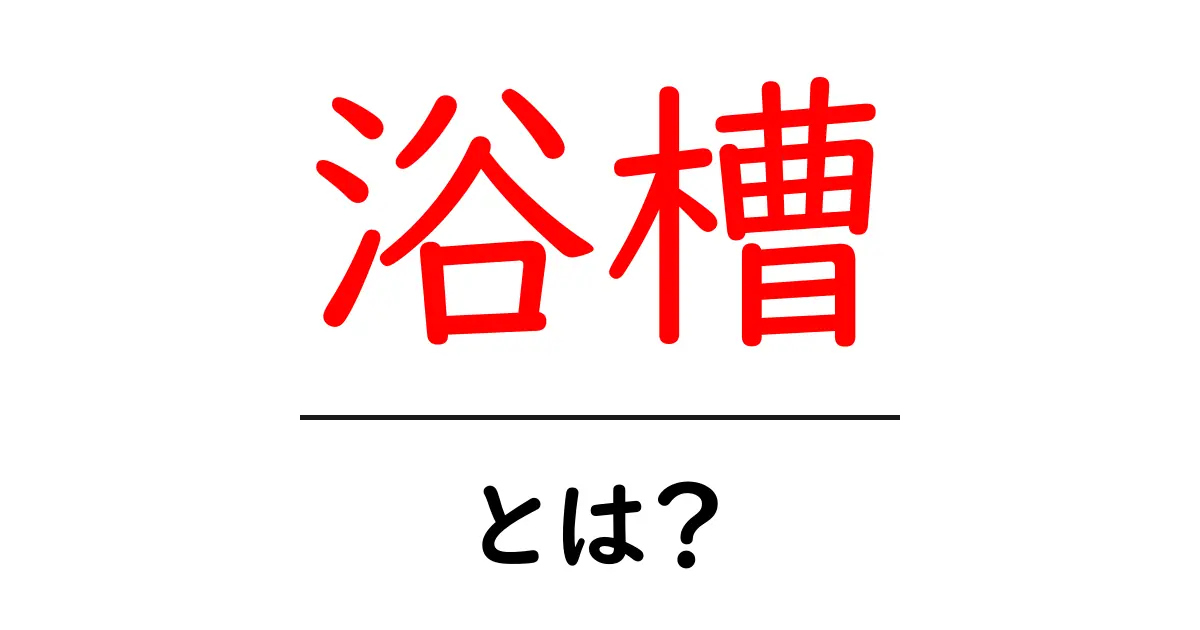 心地よさの秘密!浴槽とは?その種類や選び方を解説共起語・同意語も併せて解説!