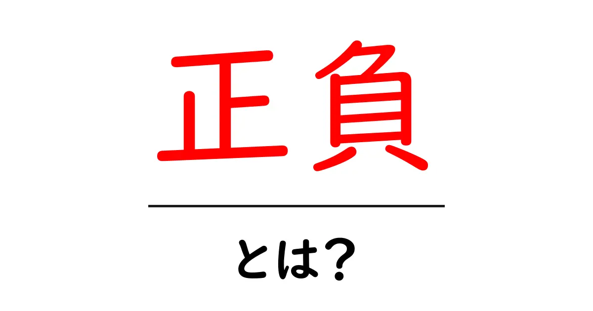正負とは?基本から分かるその意味と使い方共起語・同意語も併せて解説!