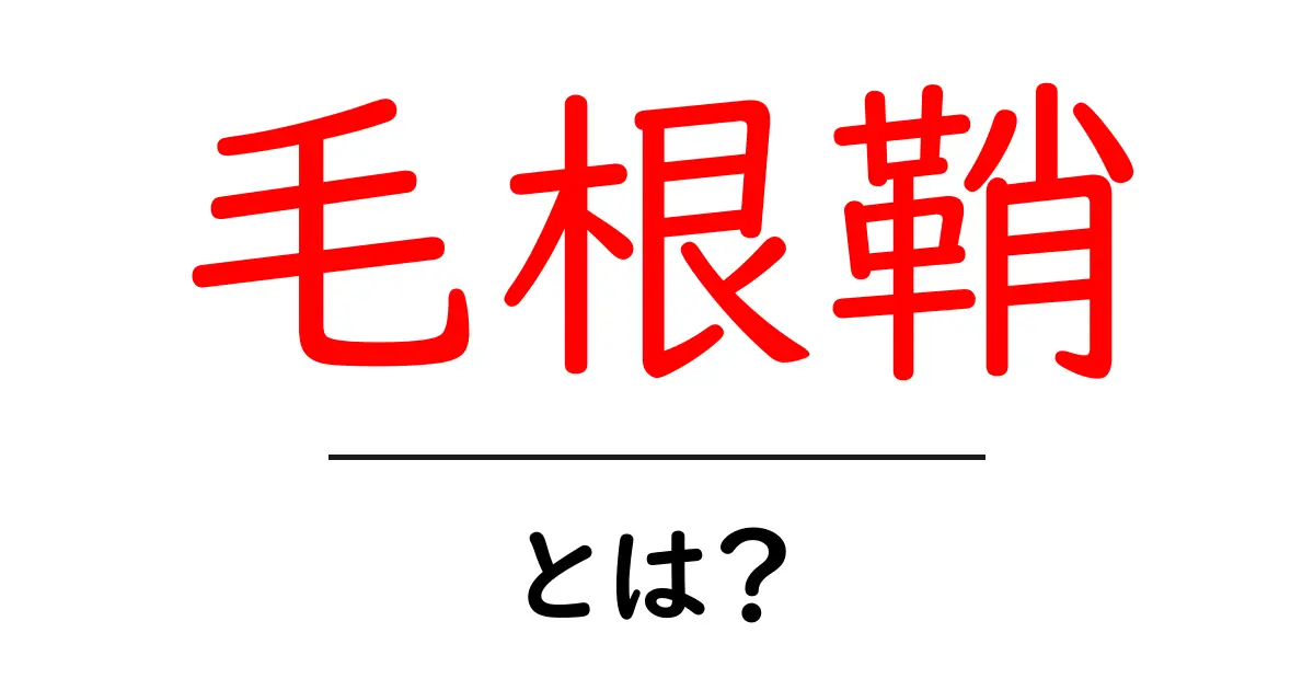 毛根鞘とは?意外と知らないその役割と重要性共起語・同意語も併せて解説!