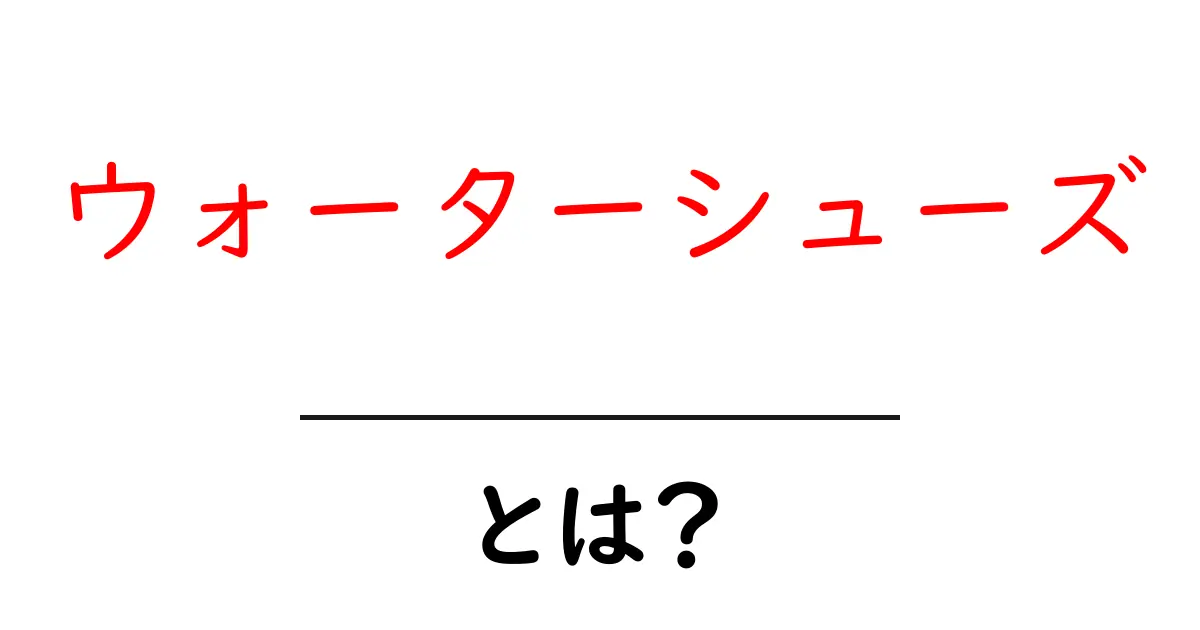 ウォーターシューズとは?快適な水上アクティビティを支えるアイテムのすべて共起語・同意語も併せて解説!