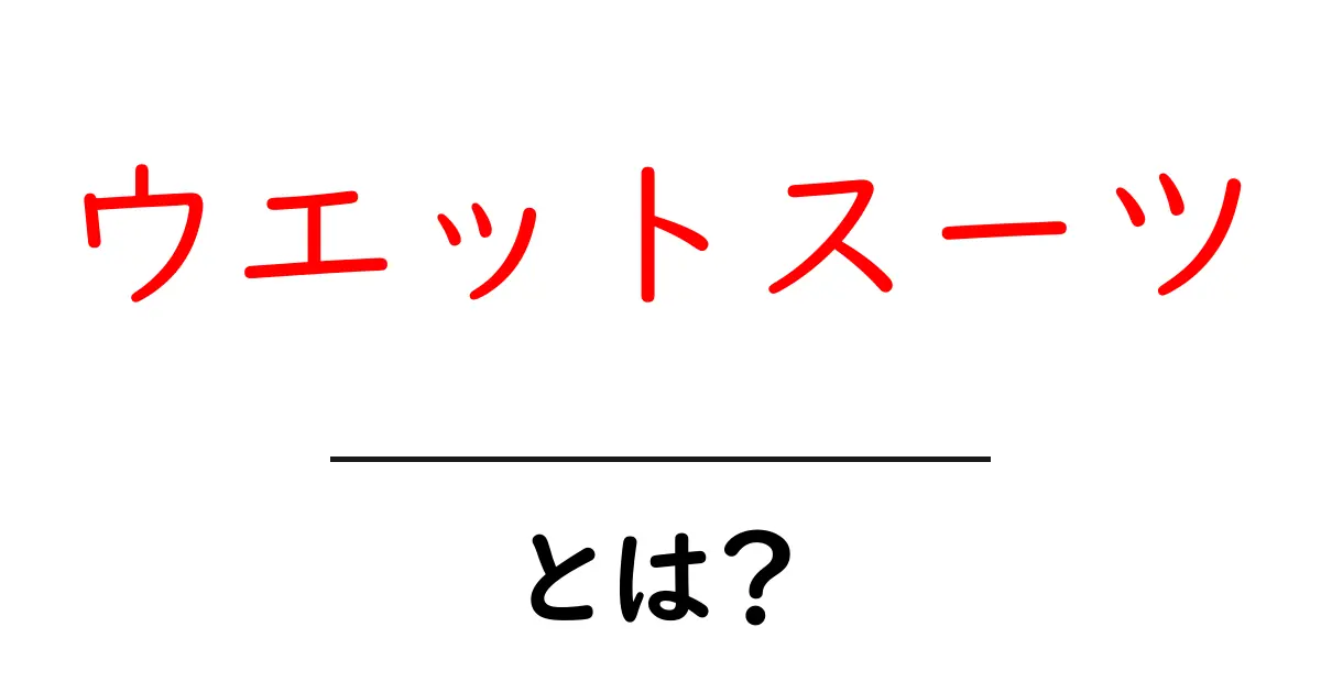 ウエットスーツとは?初心者でもわかるその特徴と選び方共起語・同意語も併せて解説!