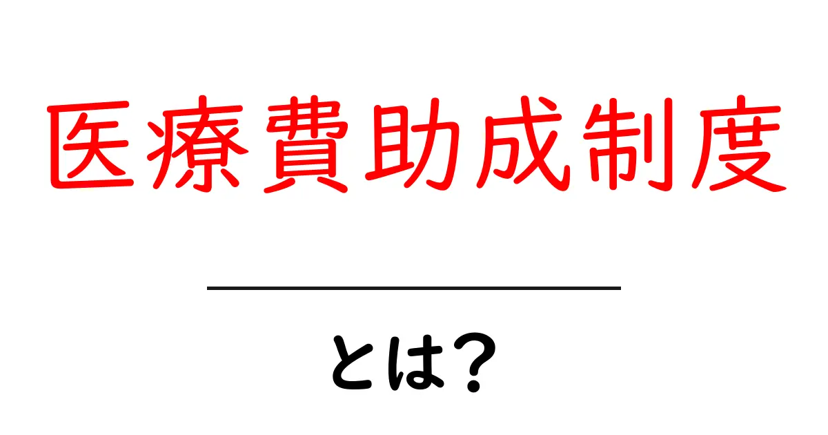 医療費助成制度とは？制度の目的や内容をわかりやすく解説！共起語・同意語も併せて解説！