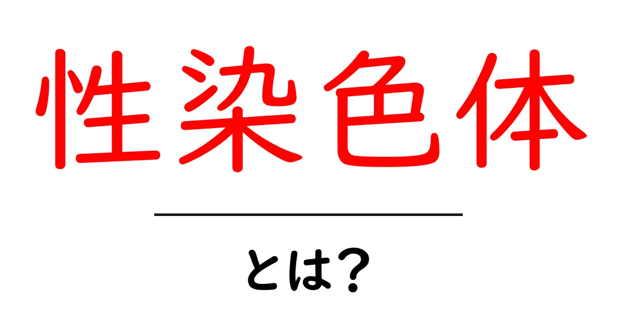 性染色体とは?基本をわかりやすく解説します!共起語・同意語も併せて解説!