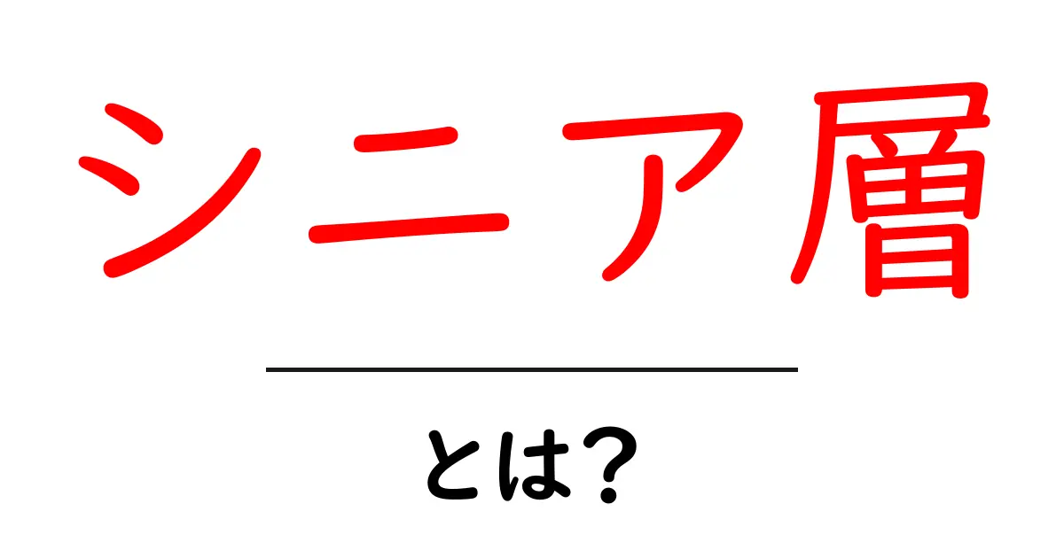 シニア層とは?大人の人生を豊かにするために知っておくべきこと共起語・同意語も併せて解説!