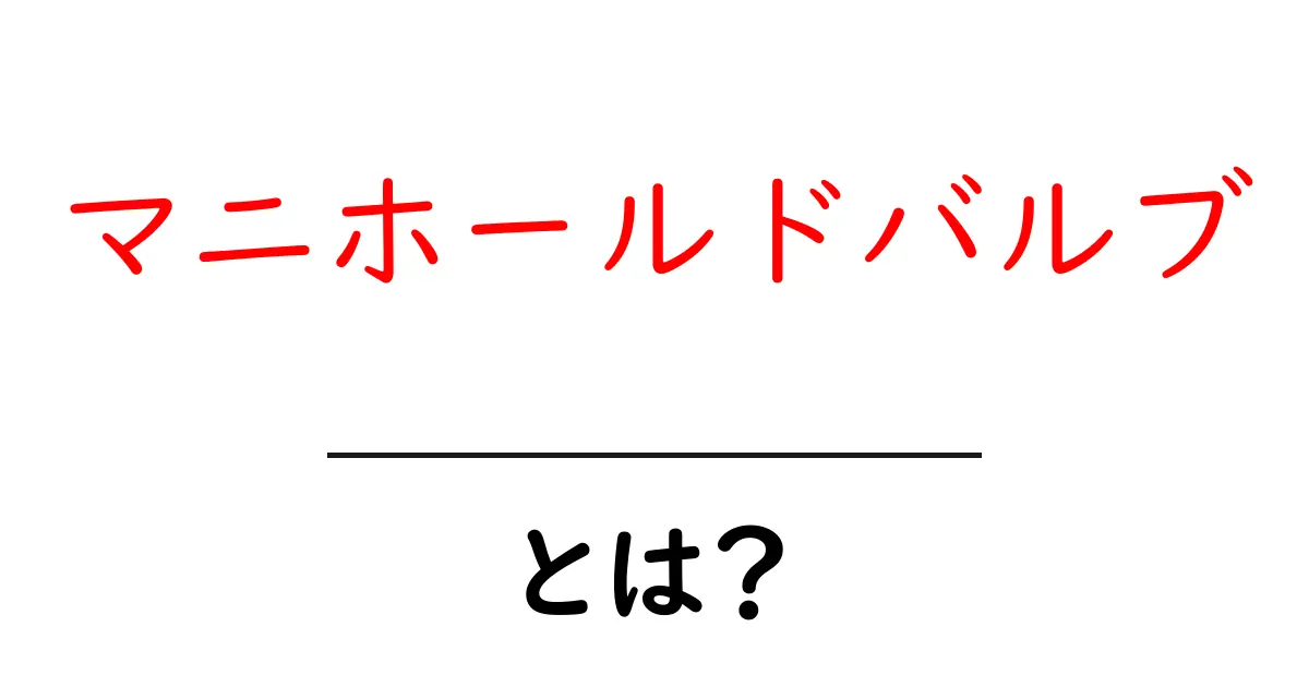 マニホールドバルブとは?その役割と重要性をわかりやすく解説!共起語・同意語も併せて解説!