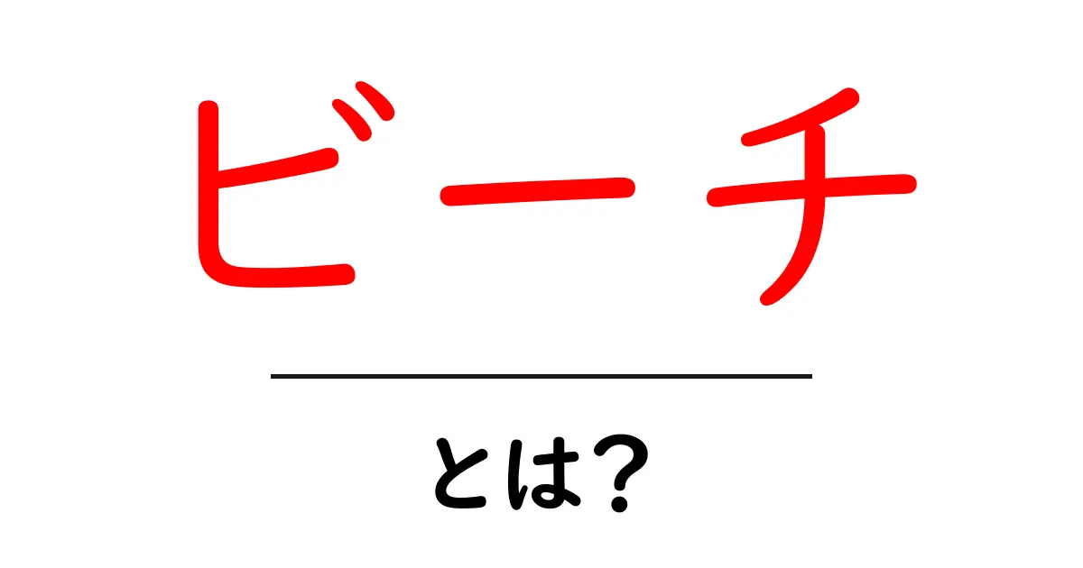 ビーチとは?海の楽しさと魅力を徹底解説!共起語・同意語も併せて解説!