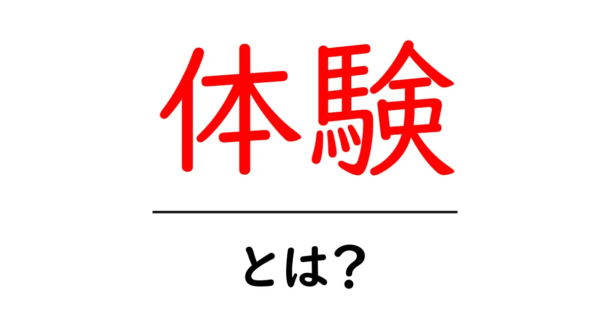 体験とは？私たちの人生における大切な意味共起語・同意語も併せて解説！