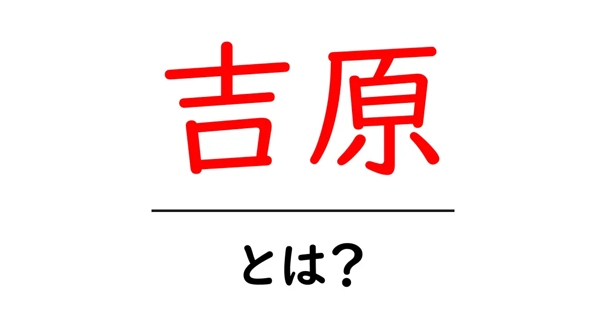 吉原とは?歴史や魅力について知ろう!共起語・同意語も併せて解説!
