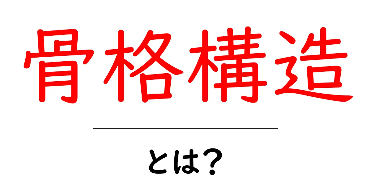 骨格構造とは？私たちの体を支える重要な仕組み共起語・同意語も併せて解説！