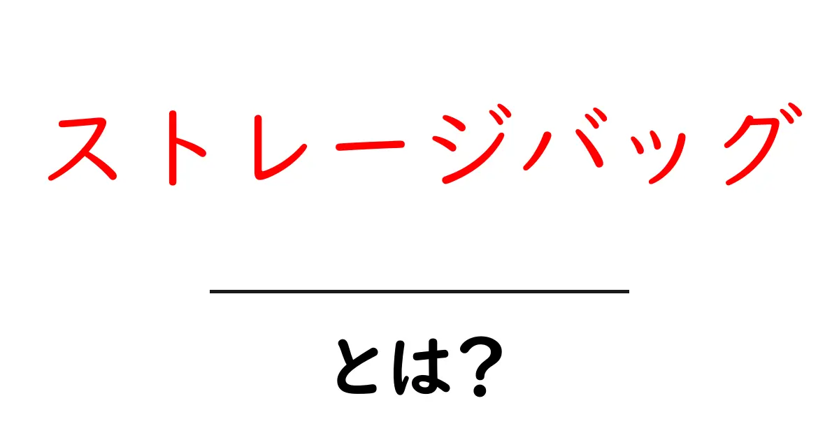 ストレージバッグとは?収納力抜群の便利アイテムの魅力を解説!共起語・同意語も併せて解説!