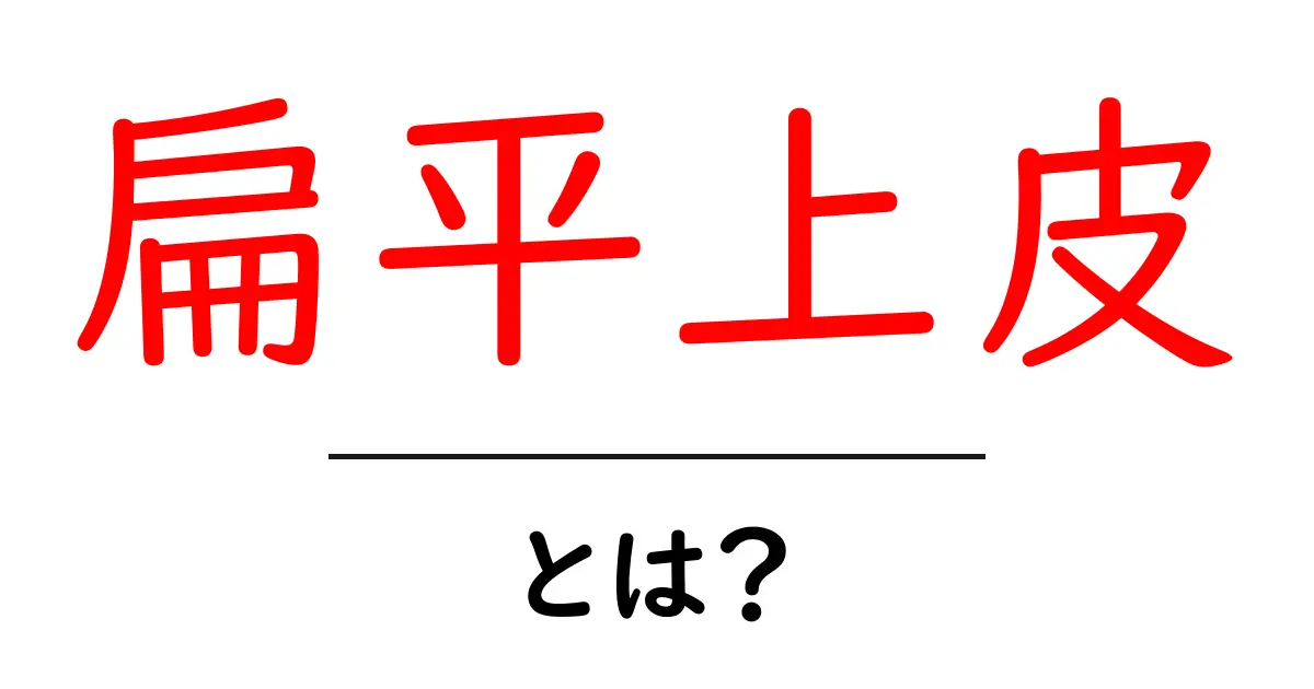 扁平上皮とは?基本知識から役割までの解説共起語・同意語も併せて解説!