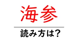 海参の読み方は？難読語の読みと意味を解説