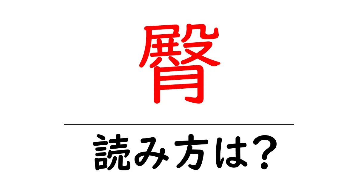 臀の読み方は?難読語の読みと意味を解説