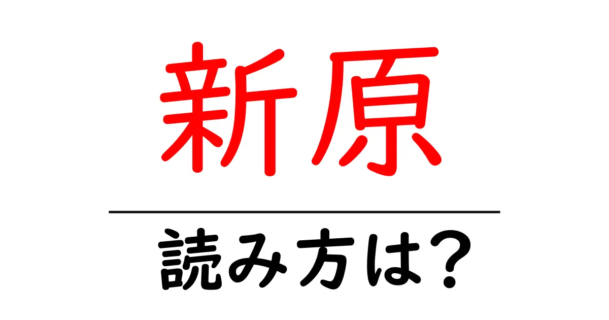 新原駅の読み方は？鉄道の駅名の読み方を解説